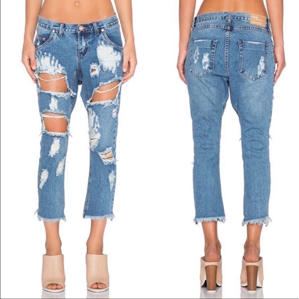 ONE TEASPOON Lonely Boys Distressed Jeans … - Picture 2 of 12